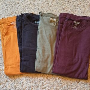 Duluth Trading Co. Men's T-Shirt Set - Orange, Black, Green, Maroon